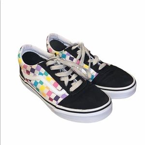 Kids Rainbow Checker Old Skool Vans Missy